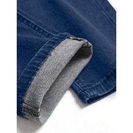 Men's Slim Fit Ripped Jeans, Stretchy Denim, Casual Regular Fit