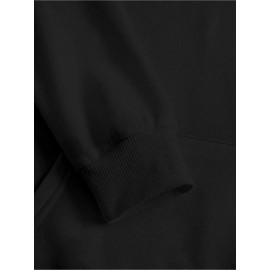 1pc Men'S Casual Sweatpants with Signature Print, 50% Cotton 50% Polyester Knit Fabric, Elastic Waist with Drawstring, Regular Fit for Weekend Casual Wear, Fall/Winter Collection