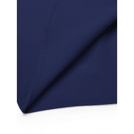 Men's Casual Button Down Cotton Shirts Short Sleeve Band Collar Beach Summer Shirt Tops