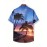 Beach Sunset Pattern 3D Printed Men's Fashion Short Sleeve Button Up Lapel Hawaiian Style Shirt For Summer Resort Vacation