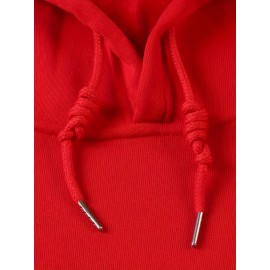 Men's Oversized Hip-Hop Style Hoodie with Geometric Print - Casual Pullover Sweatshirt for Fall & Winter, Polyester, Machine Washable