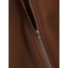 Men's Fashion Geometric Cross Print Hoodie with Comfort Pockets, Full Zip Regular Fit Polyester Knit Fabric Hooded Sweatshirt with Slight Stretch - All Season Style