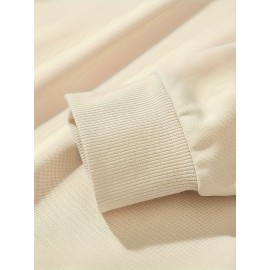 Men's Casual Golf Print Crewneck Sweatshirt - Relaxed Fit, Polyester Knit, Machine Washable, Fall/Winter Fashion