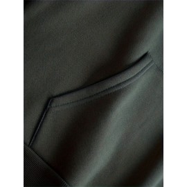 ME VS ME Print, Men's Casual and Cozy Hoodies, Trendy Long Sleeve Hooded Sweatshirt, Casual Versatile Top for Autumn Winter