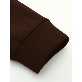 Men's Fashion Cross Print Long Sleeve Hoodie - Classic Zip-Up Design, Casual Style, Ideal For Fall And Winter