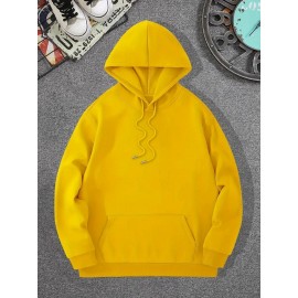 Men's Casual Hoodie, Spring/Autumn Fashion, Geometric Pattern, Knit Fabric, Regular Fit, Polyester, Stretchy, Crew Neck, 