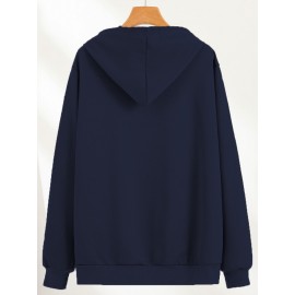 1pc Dr Pepper Print Men'S Casual Hoodie - Cozy Long Sleeve Pullover with Hood, Polyester Fabric, Regular Fit, Stretchy, for Autumn/Winter